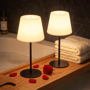 Shower Lamp Rechargeable Waterproof Lamp, Cordless Table Lamp for Bathroom IP54 Spa-Like Shower Light, 4000mAh Battery Powered, 3 Color Modes, Stepless Dimming and Memory, for Bathtub Outdoor (2Pack) Shower Lamp Rechargeable Waterproof Lamp, Cordless Table Lamp for Bathroom IP54 Spa-Like Shower Light, 4000mAh Battery Powered, 3 Color Modes, Stepless Dimming and Memory, for Bathtub Outdoor (2Pack)