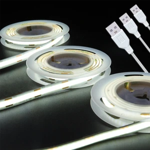Short LED Strip Lights, 5V USB COB 6500K Bright White (3.28FT/3Pack) 5W Small Not Dimmable, Indoor Bedroom Kitchen DIY Home Decor, Display Cabinet TV Lighting, Light Strips Short LED Strip Lights, 5V USB COB 6500K Bright White (3.28FT/3Pack) 5W Small Not Dimmable, Indoor Bedroom Kitchen DIY Home Decor, Display Cabinet TV Lighting, Light Strips