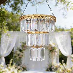 Solar Hanging Crystal Chandelier Vintage Outdoor Garden Decor Light Waterproof metal frame with warm white LED and powerful battery elegant illumination to patio, gazebo, party, tree, wedding Solar Hanging Crystal Chandelier Vintage Outdoor Garden Decor Light Waterproof metal frame with warm white LED and powerful battery elegant illumination to patio, gazebo, party, tree, wedding