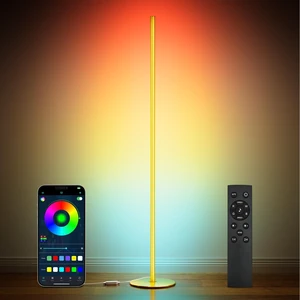 Smart RGB+IC Corner Floor Lamp,Ambient Lighting Color Changing Standing Lamp with 16 Million DIY Colors and Music Mode, App and Remote, Bright LED Tall Lamp for Living Room, Bedroom, Gaming Room Gold Smart RGB+IC Corner Floor Lamp,Ambient Lighting Color Changing Standing Lamp with 16 Million DIY Colors and Music Mode, App and Remote, Bright LED Tall Lamp for Living Room, Bedroom, Gaming Room Gold
