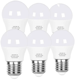 3W LED Bulb Equivalent 25 Watt Light BulbsA15 Soft White Low Watt Light Energy Saving 2700K Standard E26 Base for Home Bedroom 6-Pack 3W LED Bulb Equivalent 25 Watt Light BulbsA15 Soft White Low Watt Light Energy Saving 2700K Standard E26 Base for Home Bedroom 6-Pack