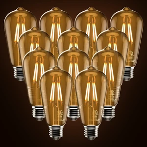 Edison Bulb ST58, 2700K, Dimmable, Vintage Style, 12-Pack 4W Edison Bulb ST58, 2700K, Dimmable, Vintage Style, 12-Pack 4W