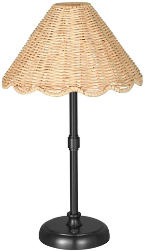 Cordless Boho Rattan Table Lamp Black, 5200-mAh Rechargeable Battery, 3-Level Brightness Dimmable, Build-in Integrated LED 320 Lumen Max, Rattan Shade, for Bedside Restaurant Dining Table Cordless Boho Rattan Table Lamp Black, 5200-mAh Rechargeable Battery, 3-Level Brightness Dimmable, Build-in Integrated LED 320 Lumen Max, Rattan Shade, for Bedside Restaurant Dining Table