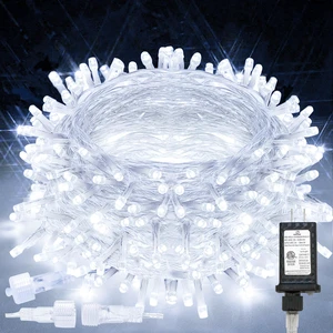 66ft 200 LED White String Lights with Timer, 12 Modes Christmas Fairy Lights Plug in, Connectable Indoor/Outdoor White Twinkle Lights for Xmas Tree, Bedroom, Garden, Wedding, Party Decorations 66ft 200 LED White String Lights with Timer, 12 Modes Christmas Fairy Lights Plug in, Connectable Indoor/Outdoor White Twinkle Lights for Xmas Tree, Bedroom, Garden, Wedding, Party Decorations