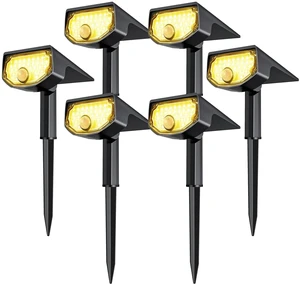 Solar Motion Sensor Outdoor Lights,Solar Lights Outdoor Waterproof IP68/30 LED/3 Modes,Solar Powered Spotlights,Landscape Lighting for Yard and Garden, Warm White,6 Pack Solar Motion Sensor Outdoor Lights,Solar Lights Outdoor Waterproof IP68/30 LED/3 Modes,Solar Powered Spotlights,Landscape Lighting for Yard and Garden, Warm White,6 Pack