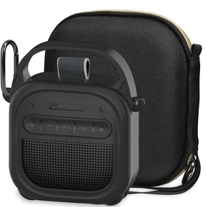 Protective Case for Bose SoundLink Micro 2nd Gen Bluetooth Speaker, Black Hard Carrying Case and Silicone Cover for Micro 2 Portable Speaker Accessories, Shockproof Handle Case Set Protective Case for Bose SoundLink Micro 2nd Gen Bluetooth Speaker, Black Hard Carrying Case and Silicone Cover for Micro 2 Portable Speaker Accessories, Shockproof Handle Case Set