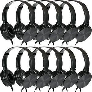 Bulk Headphones with Microphone 24 Pack for Classroom,Wholesale Durable Headsets Class Set for School Students Kids and Adult-Black Bulk Headphones with Microphone 24 Pack for Classroom,Wholesale Durable Headsets Class Set for School Students Kids and Adult-Black