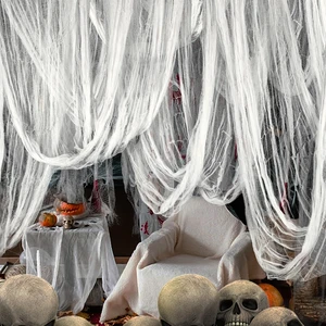 512" x 85" Halloween White Creepy Cloth,Large Spooky Fabric Halloween Scary Gauze Creepy Cloth for Haunted House Halloween Party Yard Wall Doorway Outdoors Decoration 512" x 85" Halloween White Creepy Cloth,Large Spooky Fabric Halloween Scary Gauze Creepy Cloth for Haunted House Halloween Party Yard Wall Doorway Outdoors Decoration