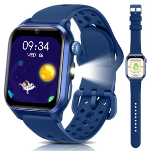 Smart Watch for Kids No App or Phone Needed, IP68 Waterproof, Flashlight Kid Fitness Watches Pedometer, 24/7 Heart Rate, Sleep Monitor, Puzzle Games for Boys&Girls Ages 4-12, Blue Smart Watch for Kids No App or Phone Needed, IP68 Waterproof, Flashlight Kid Fitness Watches Pedometer, 24/7 Heart Rate, Sleep Monitor, Puzzle Games for Boys&Girls Ages 4-12, Blue