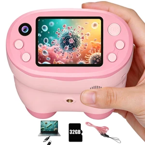 Handheld Digital Microscope for Kids 2.0"IPS Science Toy Age 4-12 Include 32GB Card, 1000X Magnification, Rechargeable 3-in-1 Kids Microscope, Portable STEM Toys for Christmas Birthday Handheld Digital Microscope for Kids 2.0"IPS Science Toy Age 4-12 Include 32GB Card, 1000X Magnification, Rechargeable 3-in-1 Kids Microscope, Portable STEM Toys for Christmas Birthday