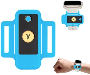 Watchband Holder for YubiKey 5 NFC and 5C NFC, Blue 360° Protection, NFC Access, TPU Cover for Yubico Security Key, Lightweight, Everyday Carry Watchband Holder for YubiKey 5 NFC and 5C NFC, Blue 360° Protection, NFC Access, TPU Cover for Yubico Security Key, Lightweight, Everyday Carry