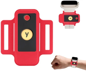 Watchband Holder for YubiKey 5 NFC and 5C NFC, Red 360° Protection, NFC Access, TPU Cover for Yubico Security Key, Lightweight, Everyday Carry Watchband Holder for YubiKey 5 NFC and 5C NFC, Red 360° Protection, NFC Access, TPU Cover for Yubico Security Key, Lightweight, Everyday Carry