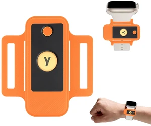 Watchband Holder for YubiKey 5 NFC and 5C NFC, Orange 360° Protection, NFC Access, TPU Cover for Yubico Security Key, Lightweight, Everyday Carry Watchband Holder for YubiKey 5 NFC and 5C NFC, Orange 360° Protection, NFC Access, TPU Cover for Yubico Security Key, Lightweight, Everyday Carry