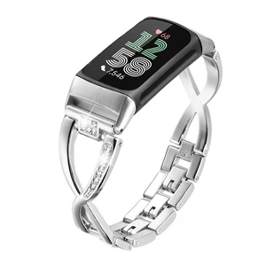 Dressy Bling Bands Compatible with Fitbit Charge 6/5 Women Stainless Steel Replacement Wristbands Dressy Bling Bands Compatible with Fitbit Charge 6/5 Women Stainless Steel Replacement Wristbands