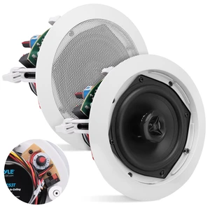 Ceiling Mount Speaker - 5.25 2-Way 70V Transformer Great For: Commercial or Restaurant Audio Surround Sound Flush Design In-Wall Installation 1pc (White) - PDIC53T Ceiling Mount Speaker - 5.25 2-Way 70V Transformer Great For: Commercial or Restaurant Audio Surround Sound Flush Design In-Wall Installation 1pc (White) - PDIC53T