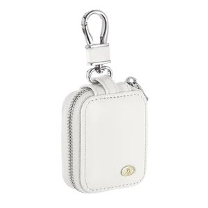 Earbuds Cases, Earphone Case Holder, PU Leather Ear Buds Case Zipper Organizer Small with Mesh Pocket for USB Cable, Wireless Wired Earphones, White Earbuds Cases, Earphone Case Holder, PU Leather Ear Buds Case Zipper Organizer Small with Mesh Pocket for USB Cable, Wireless Wired Earphones, White