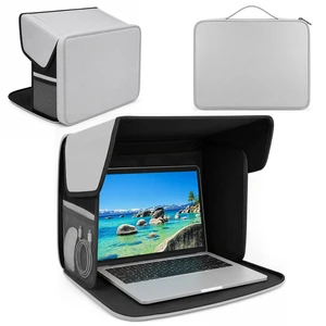 Laptop Sun Shade, Fits 12-16 Inch Laptop, Privacy Laptop Tent, Anti-Glare Uv-Heat Reflective & Water-Resistant Material, Laptop Shade for Working Outside, Travel, 2-in-1 Foldable Laptop Canopy Laptop Sun Shade, Fits 12-16 Inch Laptop, Privacy Laptop Tent, Anti-Glare Uv-Heat Reflective & Water-Resistant Material, Laptop Shade for Working Outside, Travel, 2-in-1 Foldable Laptop Canopy