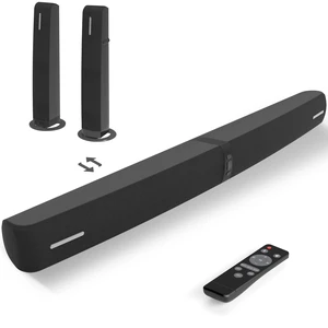 Sound Bar for Smart TV, 90W Soundbar with Bluetooth/ARC/Optical/AUX Connect, Auto Volume Boost, 3 Equalizer Modes, 2 in 1 Detachable Soundbar for TV for TV/PC/Gaming/Projectors Sound Bar for Smart TV, 90W Soundbar with Bluetooth/ARC/Optical/AUX Connect, Auto Volume Boost, 3 Equalizer Modes, 2 in 1 Detachable Soundbar for TV for TV/PC/Gaming/Projectors