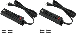 Mountable Power Strip with USB Ports,Wall Mount Power Outlets Screw Down Power Socket in Desk Under Cabinet Power Station 4AC Outlet 2 USB 6.56 Feet Extension Cord, On&Off Switch Black (Pack of 2) Mountable Power Strip with USB Ports,Wall Mount Power Outlets Screw Down Power Socket in Desk Under Cabinet Power Station 4AC Outlet 2 USB 6.56 Feet Extension Cord, On&Off Switch Black (Pack of 2)