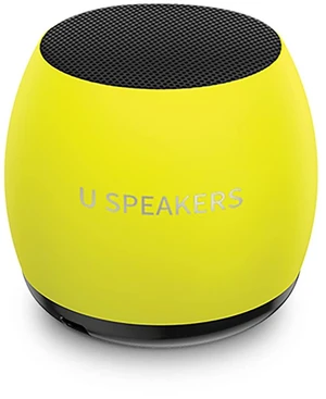 U Micro, Mini Bluetooth Speaker with Mic, Portable, Glow Yellow mini bluetooth speaker, under pillow speaker, coin sized, rechargeable, TWS pairing, glow in the dark, aluminum shell U Micro, Mini Bluetooth Speaker with Mic, Portable, Glow Yellow mini bluetooth speaker, under pillow speaker, coin sized, rechargeable, TWS pairing, glow in the dark, aluminum shell