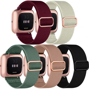 5 Pack Bands Compatible with Fitbit Versa 2 Bands for women/Versa Lite/SE, Soft Adjustable Nylon Braided Sport Solo Loop Smartwatch Band for Fitbit Versa2/Lite/SE Women Men 5 Pack Bands Compatible with Fitbit Versa 2 Bands for women/Versa Lite/SE, Soft Adjustable Nylon Braided Sport Solo Loop Smartwatch Band for Fitbit Versa2/Lite/SE Women Men