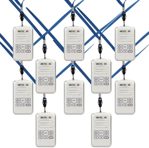 RT20 Mini Walkie Talkie, Wearable Walkie Talkies with Lanyard Hands Free, USB-C, FM, Rechargeable Two Way Radio for Adults Office Healthcare Hospital Nursing Home School Retail (10 Pack) RT20 Mini Walkie Talkie, Wearable Walkie Talkies with Lanyard Hands Free, USB-C, FM, Rechargeable Two Way Radio for Adults Office Healthcare Hospital Nursing Home School Retail (10 Pack)