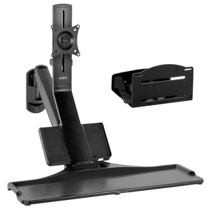 Monitor & Keyboard Counterbalance Sit-Stand Wall Mount, STAND-SIT1WD Black, Premium, Pneumatic Lift, Includes CPU Wall Mount, Fits up to 32 in Screens, Foldable Keyboard Tray, Holds 19.8 lbs Monitor & Keyboard Counterbalance Sit-Stand Wall Mount, STAND-SIT1WD Black, Premium, Pneumatic Lift, Includes CPU Wall Mount, Fits up to 32 in Screens, Foldable Keyboard Tray, Holds 19.8 lbs