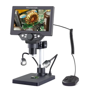 7 Inch LCD Digital Microscope 12MP 1080P with 32G TF Card USB Camera, Fill Lights Included, For Coins & Circuits, 1080P Resolution, 12MP Clarity 7 Inch LCD Digital Microscope 12MP 1080P with 32G TF Card USB Camera, Fill Lights Included, For Coins & Circuits, 1080P Resolution, 12MP Clarity