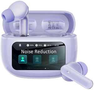 Wireless Earbuds with Smart Touchscreen Case, Bluetooth 6.0 Ear Buds with AI Noise Cancelling Calls, 40H Playtime Stereo Headphones, IPX7 Waterproof Earbuds for Workout, Travel, iPhone,Android,Purple Wireless Earbuds with Smart Touchscreen Case, Bluetooth 6.0 Ear Buds with AI Noise Cancelling Calls, 40H Playtime Stereo Headphones, IPX7 Waterproof Earbuds for Workout, Travel, iPhone,Android,Purple