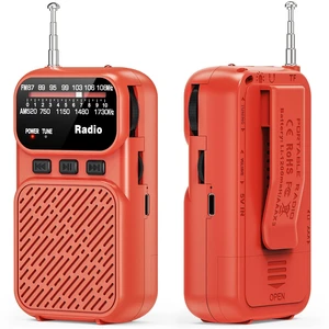 Portable Radio AM FM, Battery Operated Pocket Radio for Gift, Elder Best Reception Transistor Small Radios, with Bluetooth/Flashlight/Headphone Jack, USB-C Rechargeable or 3AAA Battery Portable Radio AM FM, Battery Operated Pocket Radio for Gift, Elder Best Reception Transistor Small Radios, with Bluetooth/Flashlight/Headphone Jack, USB-C Rechargeable or 3AAA Battery