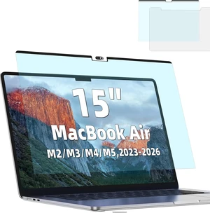 Magnetic Anti Blue Light Screen Protector for MacBook Air 15 Inch (2023-2026, M2, M3, M4. M5), Removable MAC 15.3" Blue Light Filter, Bubble-Free Install, Eye Protection Glare Laptop Screen Protector Magnetic Anti Blue Light Screen Protector for MacBook Air 15 Inch (2023-2026, M2, M3, M4. M5), Removable MAC 15.3" Blue Light Filter, Bubble-Free Install, Eye Protection Glare Laptop Screen Protector