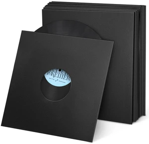 10PCS 12in Vinyl Record Sleeves, 350gsm Cardboard Record Covers Blank LP Album Jackets for Labels Heavyweight with Hole for 33 RPM Anti Static Record Storage Protector Matte Black 10PCS 12in Vinyl Record Sleeves, 350gsm Cardboard Record Covers Blank LP Album Jackets for Labels Heavyweight with Hole for 33 RPM Anti Static Record Storage Protector Matte Black