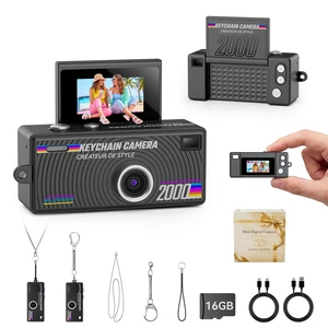 Mini Keychain Digital Camera: Y2K Aesthetic Small Camera with 1080P HD Video, 180° Flip Screen, 25 Retro Filters 16GB Card, Cute Retro Camera with Gift Box, Birthday for Teens Kids Mini Keychain Digital Camera: Y2K Aesthetic Small Camera with 1080P HD Video, 180° Flip Screen, 25 Retro Filters 16GB Card, Cute Retro Camera with Gift Box, Birthday for Teens Kids