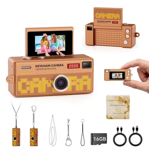 Mini Keychain Digital Camera: Y2K Aesthetic Small Camera with 1080P HD Video, 180° Flip Screen, 25 Retro Filters 16GB Card, Cute Retro Camera with Gift Box, Birthday for Teens Kids Mini Keychain Digital Camera: Y2K Aesthetic Small Camera with 1080P HD Video, 180° Flip Screen, 25 Retro Filters 16GB Card, Cute Retro Camera with Gift Box, Birthday for Teens Kids