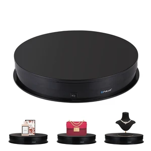 360 Degree Photography Turntable Rotating Display Stand, 11.2in(28cm) Diameter 360 Degree Turntable Display Stand for Photography Video Shooting Props Jewelry, Max Load 44Lb (Black) 360 Degree Photography Turntable Rotating Display Stand, 11.2in(28cm) Diameter 360 Degree Turntable Display Stand for Photography Video Shooting Props Jewelry, Max Load 44Lb (Black)
