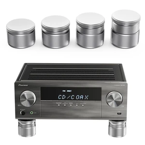 Height Adjustable Speaker Feet, Leveling Feet, 4 Pack Silver 0.9-1.5 Inch Adjustable, 500 lbs Load Capacity, Metal Non-Slip Silicone Pads, Leveling Kit for Turntable, Speaker (Set of 4) Height Adjustable Speaker Feet, Leveling Feet, 4 Pack Silver 0.9-1.5 Inch Adjustable, 500 lbs Load Capacity, Metal Non-Slip Silicone Pads, Leveling Kit for Turntable, Speaker (Set of 4)