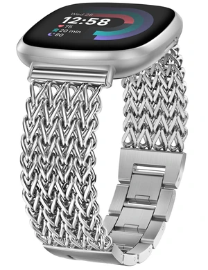 Metal Bands Compatible with Fitbit Sense 2/Versa 4/Versa 3/Sense Bands Women, Dressy Stainless Steel Multi-chain Designer Luxury Link Bracelet Wristband Replacement Strap Metal Bands Compatible with Fitbit Sense 2/Versa 4/Versa 3/Sense Bands Women, Dressy Stainless Steel Multi-chain Designer Luxury Link Bracelet Wristband Replacement Strap