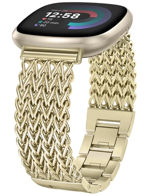 Metal Bands Compatible with Fitbit Sense 2/Versa 4/Versa 3/Sense Bands Women, Dressy Stainless Steel Multi-chain Designer Luxury Link Bracelet Wristband Replacement Strap Metal Bands Compatible with Fitbit Sense 2/Versa 4/Versa 3/Sense Bands Women, Dressy Stainless Steel Multi-chain Designer Luxury Link Bracelet Wristband Replacement Strap