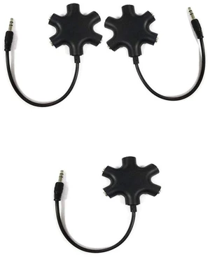 Headphone Audio Splitter 5 Ways Adaptor Audio Stereo Cable 3.5mm Male to 5 Port 3.5mm Female for Earphone and Headset Splitter Adapter for iPhone Samsung LG Smartphones (3, Black) Headphone Audio Splitter 5 Ways Adaptor Audio Stereo Cable 3.5mm Male to 5 Port 3.5mm Female for Earphone and Headset Splitter Adapter for iPhone Samsung LG Smartphones (3, Black)