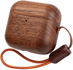 Wooden AirPods 4/5 Case, North American Walnut, Unique Natural Wood Grain Natural North American Walnut,Magnetic Closure,Scratch Everyday Bump Protection,Convenient to Charge,Leather Lanyard Include Wooden AirPods 4/5 Case, North American Walnut, Unique Natural Wood Grain Natural North American Walnut,Magnetic Closure,Scratch Everyday Bump Protection,Convenient to Charge,Leather Lanyard Include