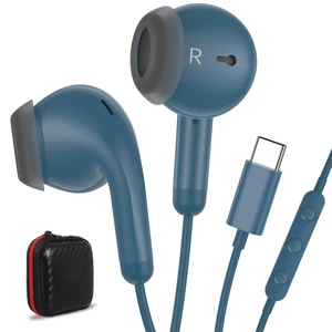 USB C Earbuds Headphones for iPad 10th Gen for iPhone Duo 18 Pro 17 15 Blue USB-C Wired Earphones with Mic Volume Control Noise Isolating HiFi Stereo Type C Headset for Google Pixel 11 Pro/Galaxy S26 USB C Earbuds Headphones for iPad 10th Gen for iPhone Duo 18 Pro 17 15 Blue USB-C Wired Earphones with Mic Volume Control Noise Isolating HiFi Stereo Type C Headset for Google Pixel 11 Pro/Galaxy S26