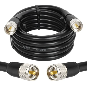 CB Coax - RG213 Coaxial Cable (10ft) UHF Male-Male, Low Loss, Ideal for Ham/VHF Radios, SWR Meter & Antenna Analyzers CB Coax - RG213 Coaxial Cable (10ft) UHF Male-Male, Low Loss, Ideal for Ham/VHF Radios, SWR Meter & Antenna Analyzers