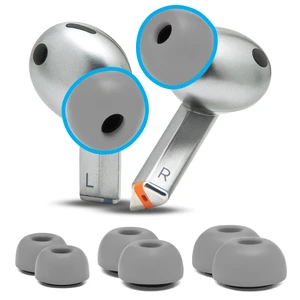 TipZ Galaxy - Memory Foam Ear Tips for Samsung Galaxy Buds Pro 3 & Pro 4 Made by Wicked Cushions Improved Comfort, Tighter Seal & Better Foam Rebound Time Grey TipZ Galaxy - Memory Foam Ear Tips for Samsung Galaxy Buds Pro 3 & Pro 4 Made by Wicked Cushions Improved Comfort, Tighter Seal & Better Foam Rebound Time Grey