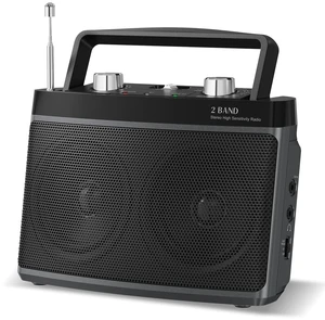 Portable AM FM Bluetooth Radio Plug in Wall or Battery Powered Strong Reception, Stereo Sound, Easy To Use, Headphone Jack, Aux In, Gifts For Seniors Portable AM FM Bluetooth Radio Plug in Wall or Battery Powered Strong Reception, Stereo Sound, Easy To Use, Headphone Jack, Aux In, Gifts For Seniors