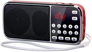 J189 Mini Bluetooth AM FM Radio, TF Card/USB/AUX Playback with Bass Rechargeable, LED Flashlight, Dual Speaker Heavy Bass, Pocket Size, Battery Operated Small Radio, Small Portable Radios J189 Mini Bluetooth AM FM Radio, TF Card/USB/AUX Playback with Bass Rechargeable, LED Flashlight, Dual Speaker Heavy Bass, Pocket Size, Battery Operated Small Radio, Small Portable Radios
