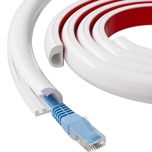 78" Side Open Cable Hider Cord Cover for 1 Wires,W0.55"× H0.39" Adhesive Cord Hider for Wall Mount Tv, Wire Channel for Cable Concealer,Cable Raceway Home & Office,White 78" Side Open Cable Hider Cord Cover for 1 Wires,W0.55"× H0.39" Adhesive Cord Hider for Wall Mount Tv, Wire Channel for Cable Concealer,Cable Raceway Home & Office,White