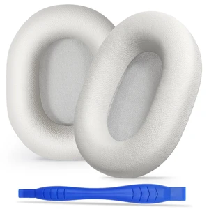 Genuine Leather Ear Pads Cushions for Sony XM5 Noise Canceling Headphones, Premium WH-1000XM5 Replacement Earpads Covers with Soft Lambskin Leather, Optimized Memory Foam (Lambskin-Silver) Genuine Leather Ear Pads Cushions for Sony XM5 Noise Canceling Headphones, Premium WH-1000XM5 Replacement Earpads Covers with Soft Lambskin Leather, Optimized Memory Foam (Lambskin-Silver)