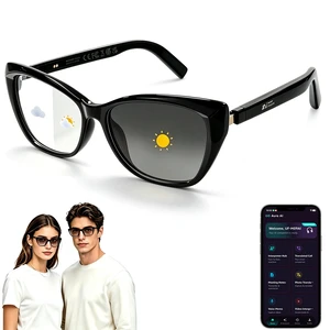 AI Smart Glasses for Women Men, Bluetooth Glasses, Butterfly Frame Black Translate 164 Languages with Free App, Photochromic Lenses, Open-Ear Audio, 30g, Slim Temples for Meeting, Driving & Travel AI Smart Glasses for Women Men, Bluetooth Glasses, Butterfly Frame Black Translate 164 Languages with Free App, Photochromic Lenses, Open-Ear Audio, 30g, Slim Temples for Meeting, Driving & Travel