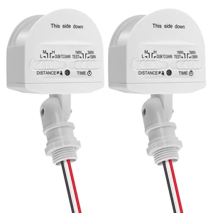 2 Pack Motion Sensor, 180-Degree Replacement Motion Detector for Outdoor Lights, Detection Range Up to 69FT, 3 Modes PIR Motion Sensor for Floodlight (White) 2 Pack Motion Sensor, 180-Degree Replacement Motion Detector for Outdoor Lights, Detection Range Up to 69FT, 3 Modes PIR Motion Sensor for Floodlight (White)