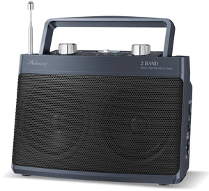 Portable AM FM Bluetooth Radio Plug in Wall or Battery Operated Best Reception, Stereo Sound Speaker, Large Tuning Knob, Headphone Jack, Aux, For Elderly Seniors, Home Kitchen Outdoor Portable AM FM Bluetooth Radio Plug in Wall or Battery Operated Best Reception, Stereo Sound Speaker, Large Tuning Knob, Headphone Jack, Aux, For Elderly Seniors, Home Kitchen Outdoor